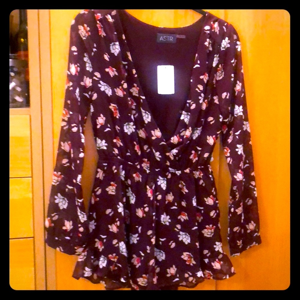 Astr bell sleeve romper